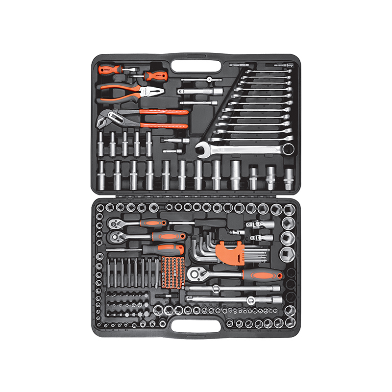 225PC 1/4'&3/8'&1/2' Dr. Tool Set with Combination Spanners and Pliers