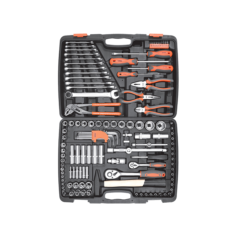 122PC 1/4'&1/2' Dr. Tool Set, Durable and Comprehensive Set for Daily Use
