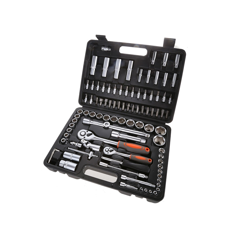94PC 1/2' & 1/4' Dr. Socket Set,Satin Finish Hexagonal Socket Tool Box 
