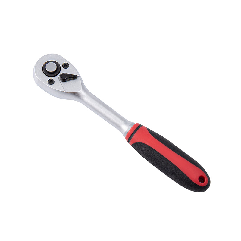 1/4' Dr. Quick-Release Ratchet Handle with Plastic Grip, Chrome Alloy Made,Matte Finish(72T）