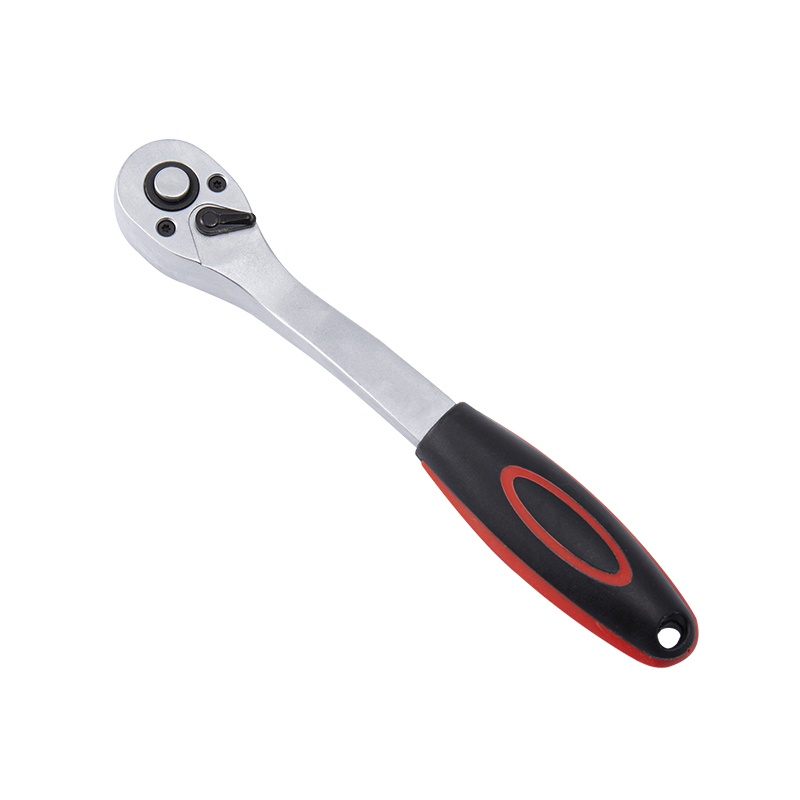 3/8' Dr. Quick-Release Ratchet Handle with Plastic Grip,Matte Finish/Satin Finish (72T）