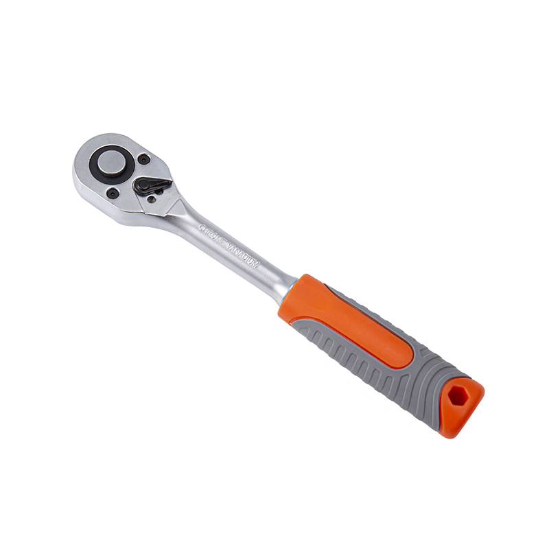 1/2' Dr. Quick-Release Ratchet Handle with Plastic Grip, Rachet Drive Socket Wrench,Matte Finish(45T）