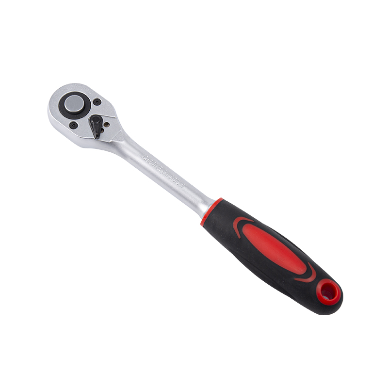 1/2' Dr. Quick-Release Ratchet Handle with Plastic Grip,1/2'Square Drive, Reversible Switch(45T）