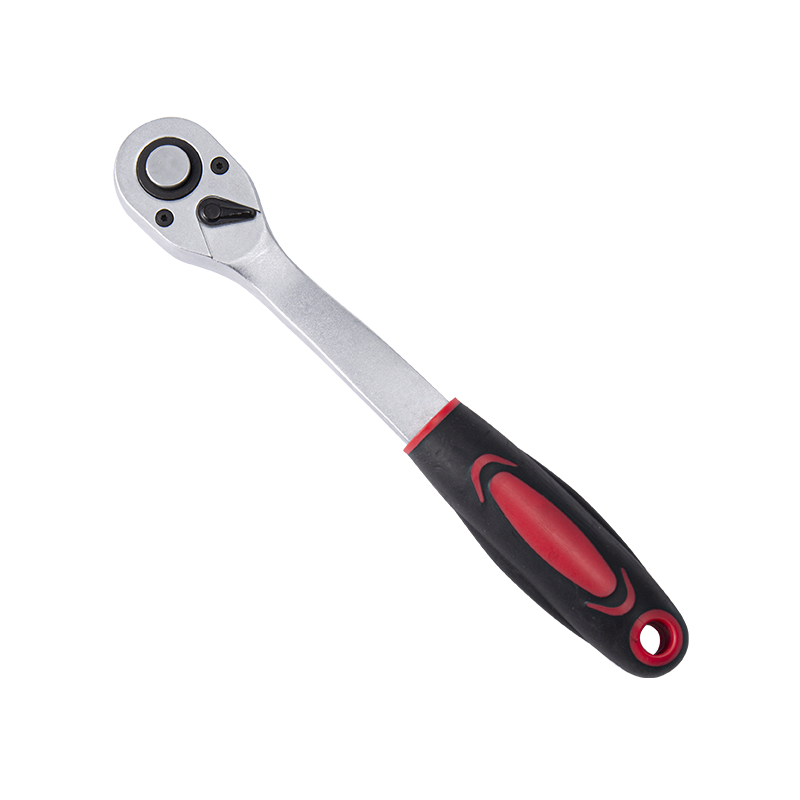 1/2' Dr. Quick-Release Ratchet Handle with Plastic Grip,  Chrome Alloy Made,Durable for Tightening and Loosening Nuts and Bolts  (72T）