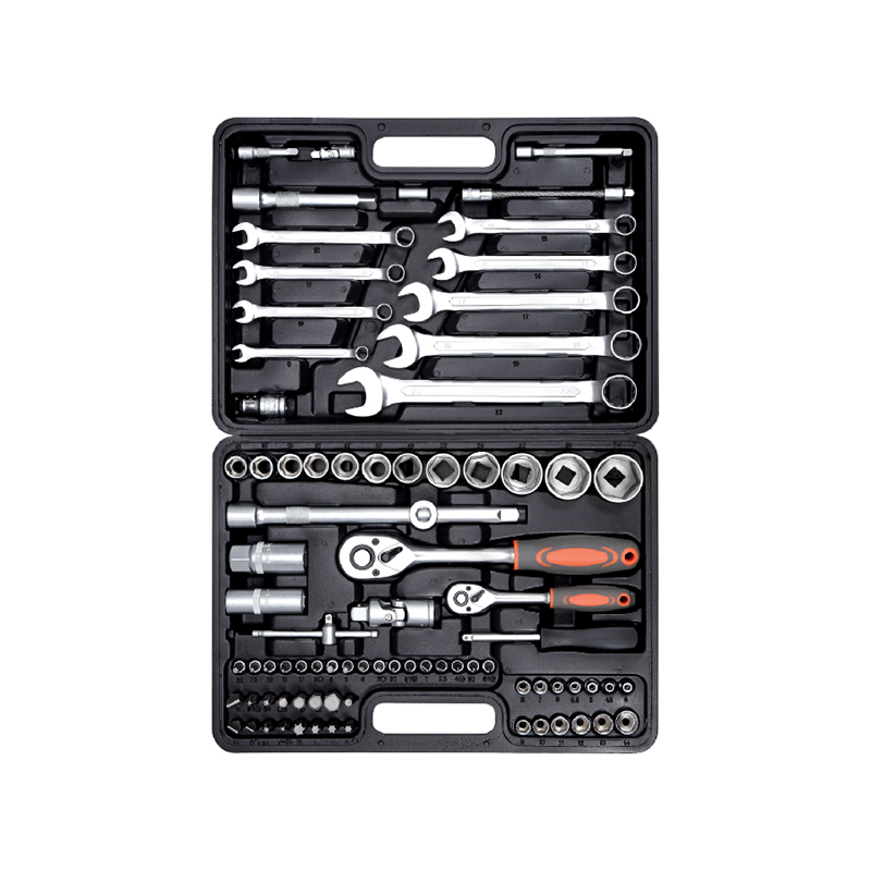 82PC 1/2' & 1/4' Dr. Socket & Tool Set,Matte/Satin Finish Hexagonal Socket