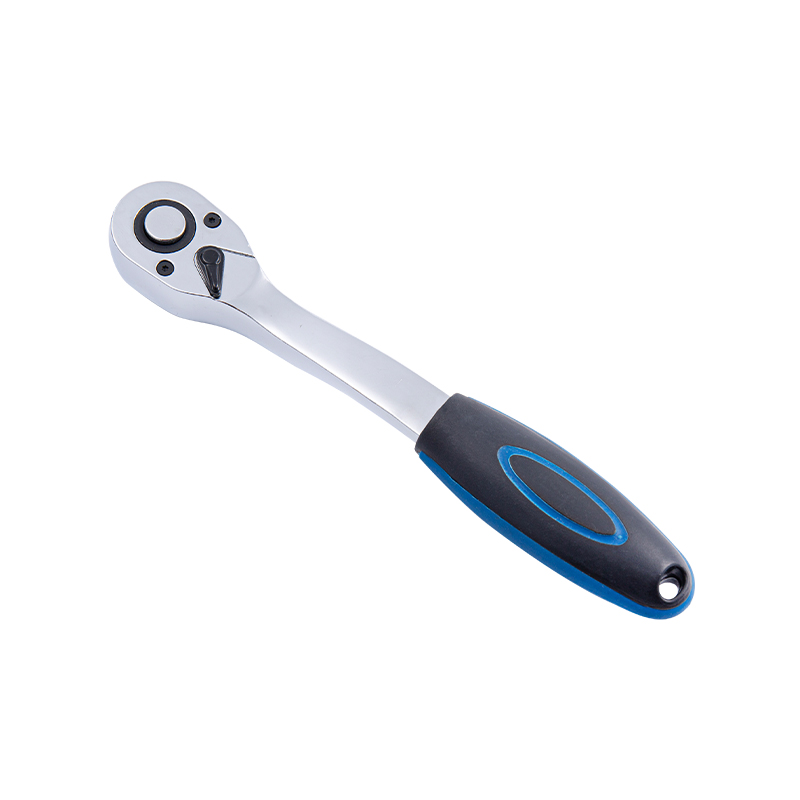 1/2' Dr. Quick-Release Ratchet Handle with Plastic Grip,Curved handle,Durable for Tightening and Loosening Nuts and Bolts (72T）